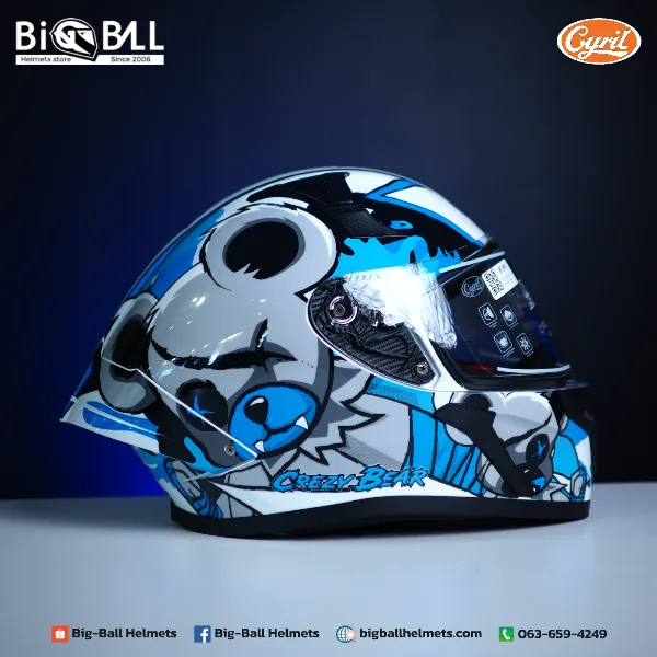 CYRIL FF357 CRAZY BEAR BLUE WHITE