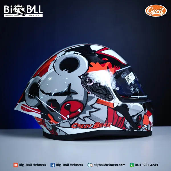 CYRIL FF357 CRAZY BEAR RED WHITE