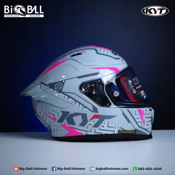 KYT STRIKER ASPHALT GREY/FUXIA