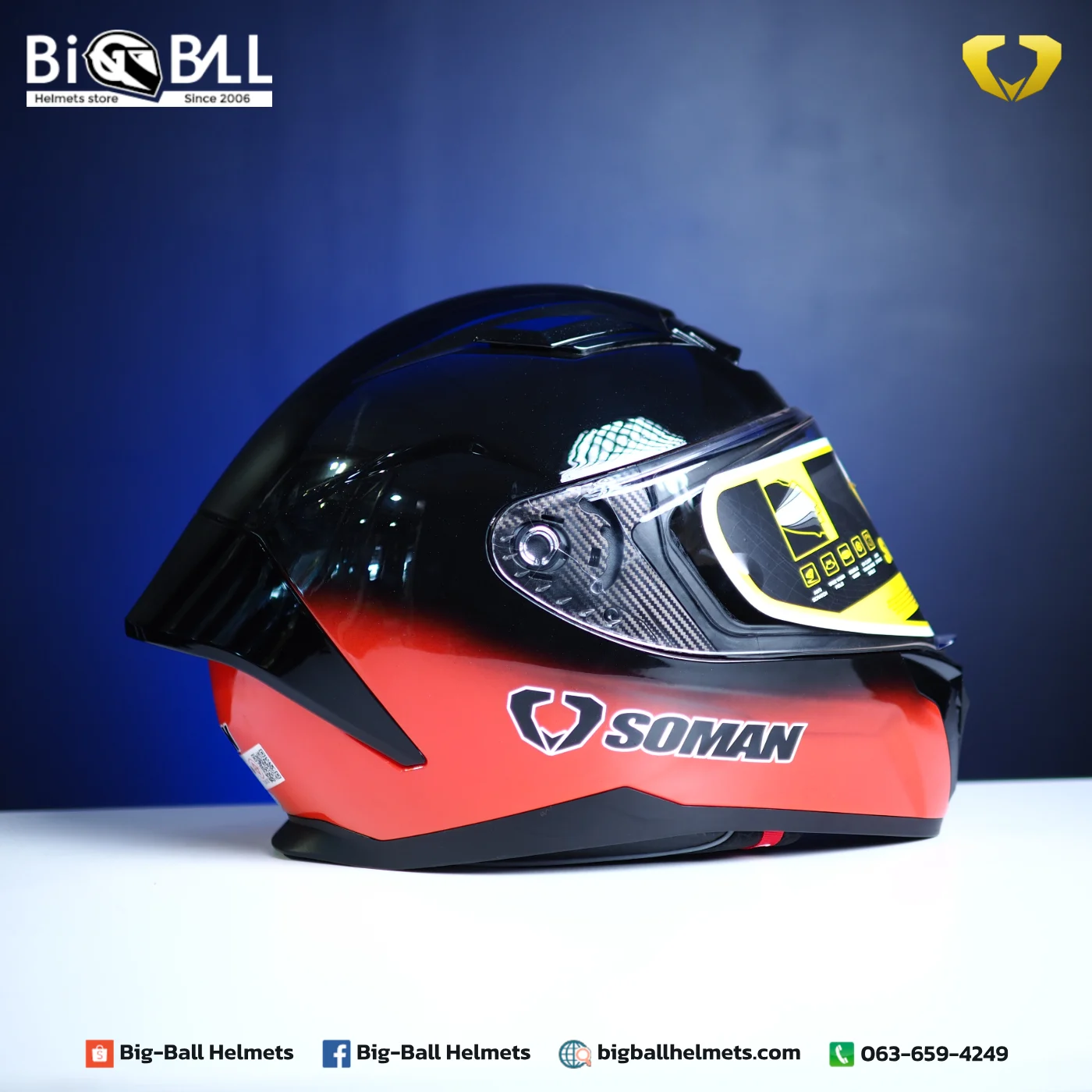 SM973 TWO TONE BLACK RED รูปที่ 1